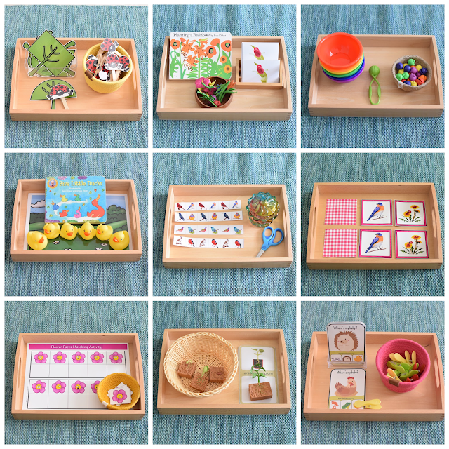 Spring Learning Tray Ideas for Toddlers