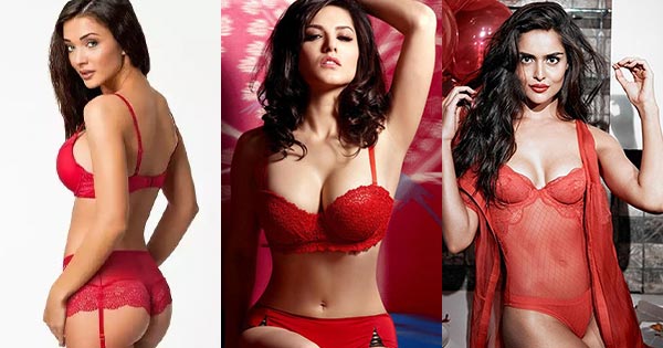 bollywood indian actress red lingerie