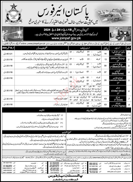 Pakistan Air Force PAF Jobs for Management 2024