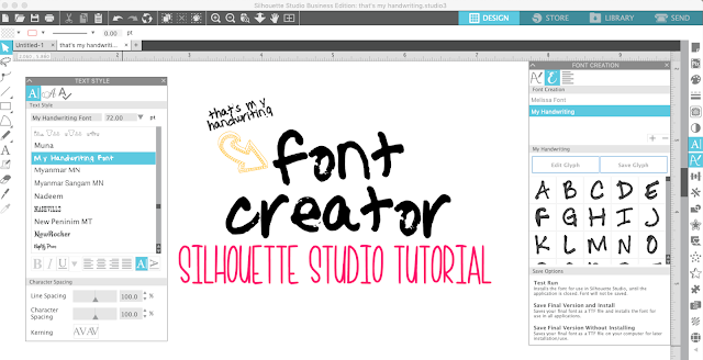 font creator, studio v4.2, silhouette fonts, silhouette font creator, silhouette america blog