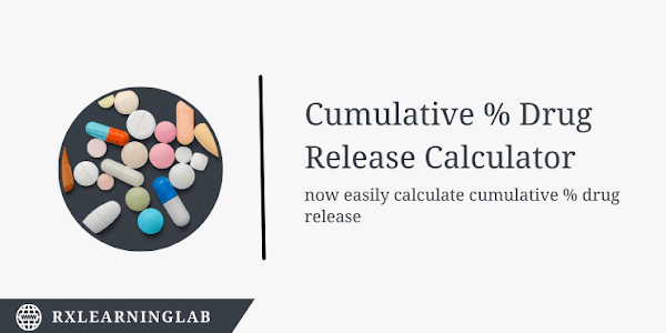 Cumulative % Drug Release Calculator