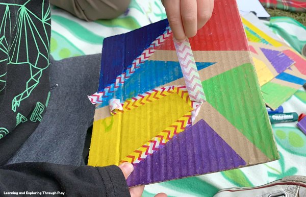 Cardboard Abstract Art Early Years and Forest School Ideas