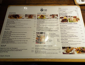 Menu dan harga makanan 81 Sky Resto