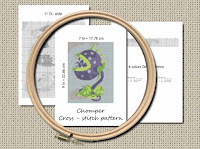  "Chomper" cross-stitch pattern