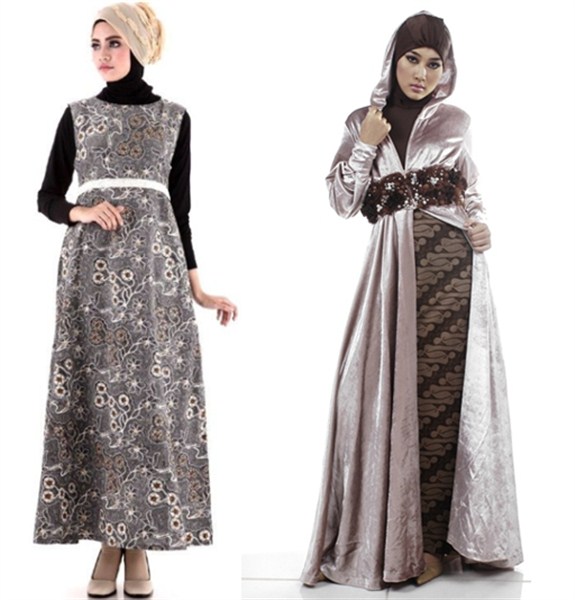 dress batik muslim modern