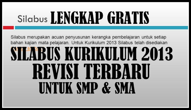 Download Silabus Kurikulum 2013 Untuk Jenjang SMP & SMA