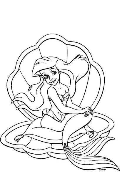Ariel Free Coloring Pages  Only Coloring Pages