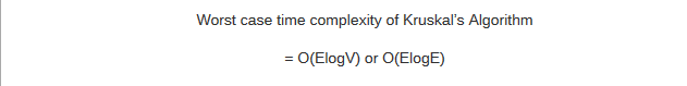 Time Complexity for Kruskal’s Algorithm