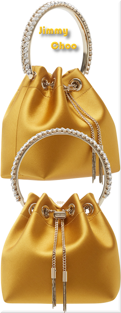 ♦Jimmy Choo crystal-embellished satin Bon Bon bag #jimmychoo #bags #pantone #yellow #brilliantluxury