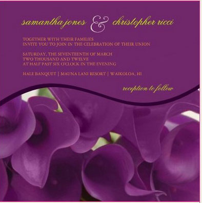 Calla lilies wedding invitations are different designs model and ideas