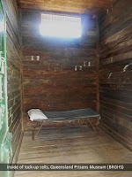 Lock-up cell at the Queensland Prisons Museum, 2015.