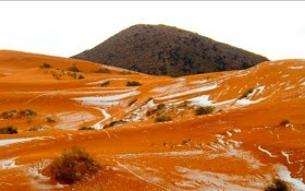 Beautiful! Snow Falls In Sahara Desert For The First Time In 37 Years (PHOTOS)