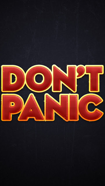 Don't Panic iPhone 5 Wallpaper