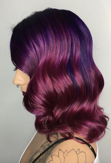 shades of purple hair dye chart