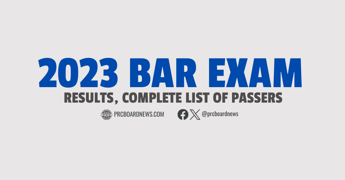 Bar Exam Result 2023: Full List of Passers