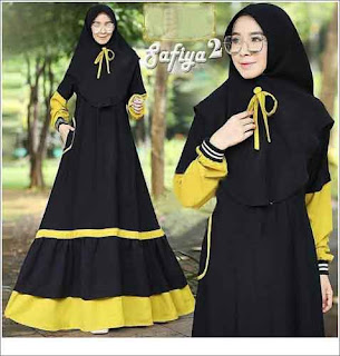 Baju Gamis Cantik Polos SAFIYA SYAR'I Bahan Wollycrepe