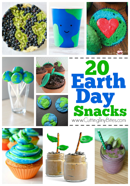 20 Earth Day Snacks for Kids! Fun choices for toddlers, preschoolers, older kids, and adults! Cookies, cupcakes, fruit, healthy choices, and more!