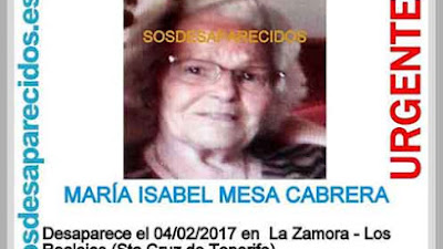 Mujer con demencia senil desaparecida Los Realejos, Tenerife