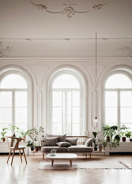 large open floor plan white living room retailed ceiling design