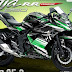 Stiker Motor Kawasaki Ninja 250 Green Abstract