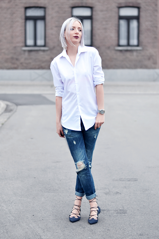 Blue Jeans White Shirt Outfit Shop Clothing Shoes Online