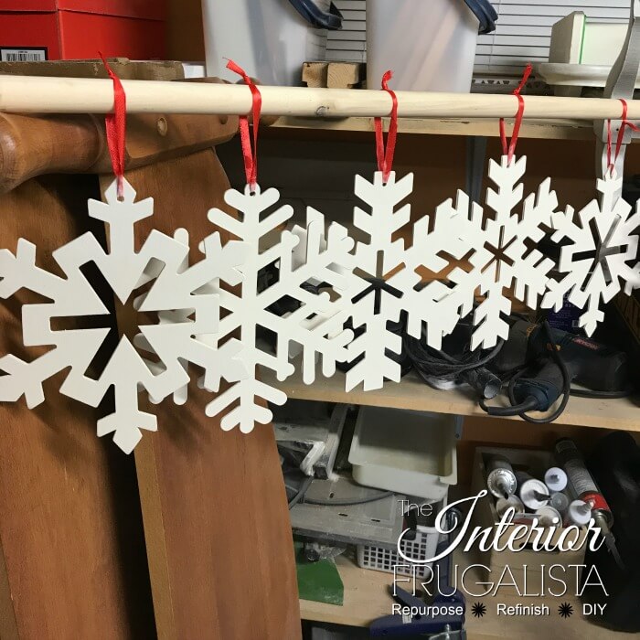 Large Snowflake Craft Painted White