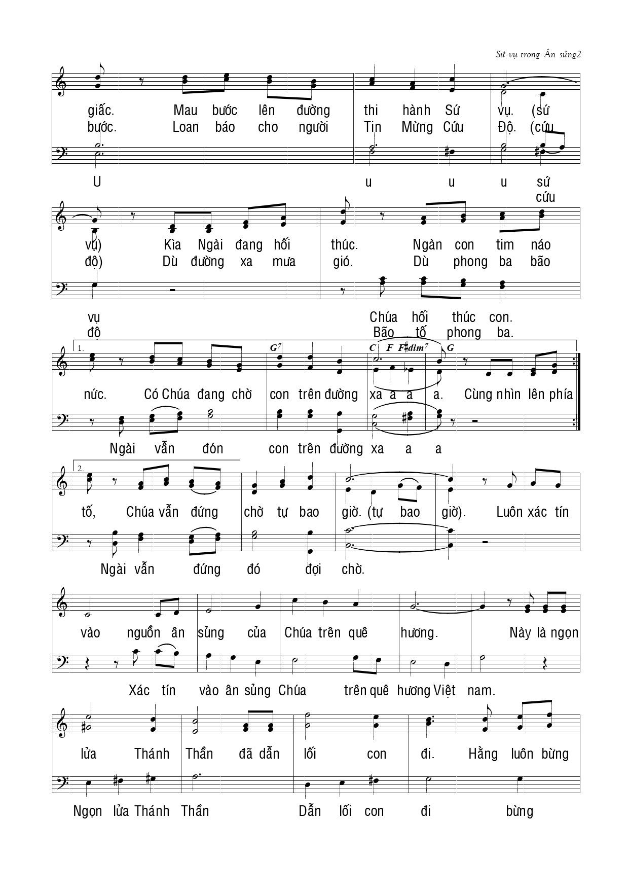Sứ vụ trong ân sủng - St: Thế Thông
