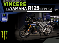 Logo Con Monster vinci la moto Replica Yamaha R 125 : come partecipare !