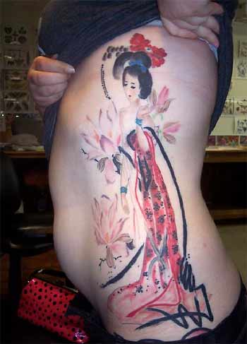 chinese flower tattoos