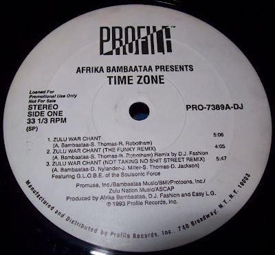 Afrika Bambaataa Presents Timezone - Zulu War Chant 12 (1993)