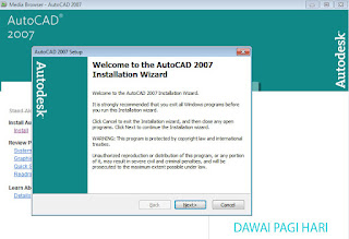Cara Install AutoCAD 2007 di Windows 7 Lengkap Dengan Petunjuk Gambar