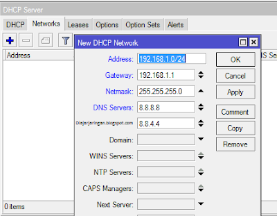 setting dhcp mikrotik - tutorial dhcp server mikrotik