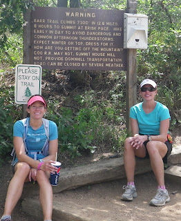 Katie and Kimberly relaxing after a long run