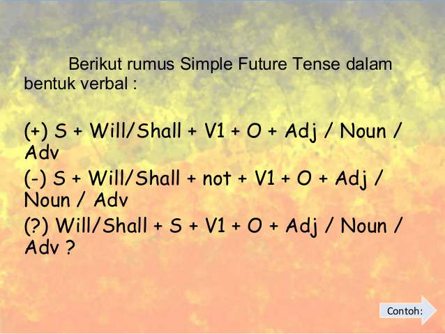 Contoh Past Future Tense Verbal Dan Nominal - Simak Gambar 