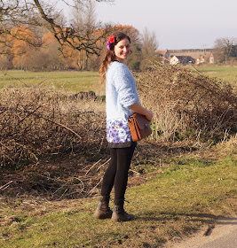 Country girl with flowers in her hair