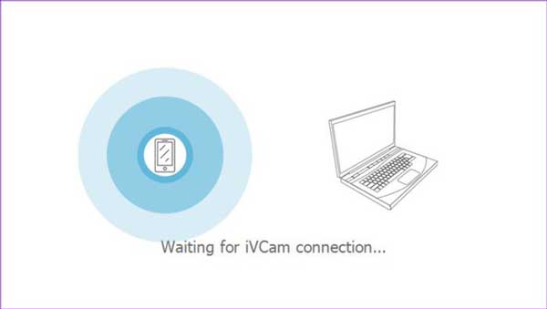 iVCam konek otomatis antara aplikasi ponsel dan laptop pc