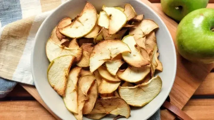 Chips de maçã na airfryer: um lanche crocante e saudável