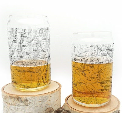 National Park Topographic Map Can Glasses By Black Lantern