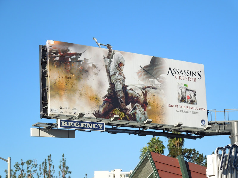 Assassins Creed III video game billboard