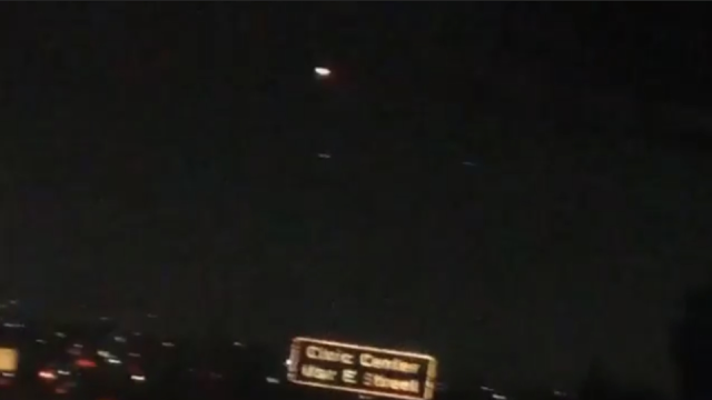 This is the UFO Orb sighting which was filmed over a highway in San Diego CA USA.