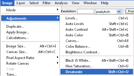 tutorial photoshop - desaturate