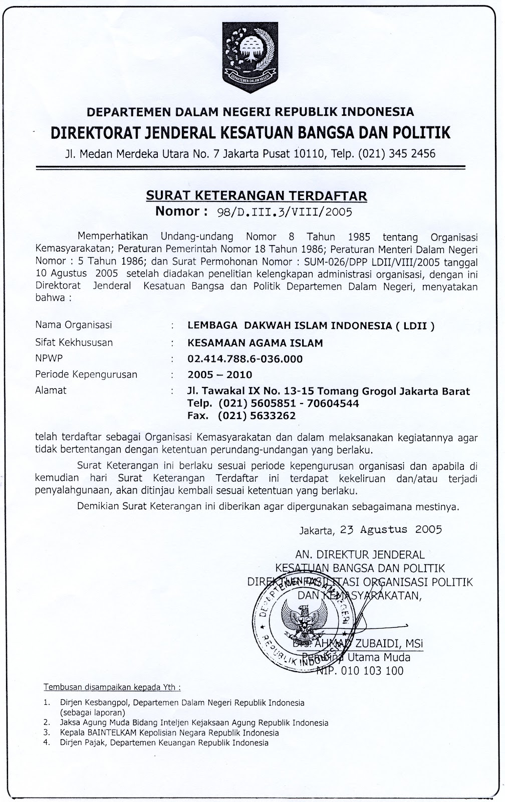 Lembaga Dakwah Islam Indonesia LDII CHANIAGO