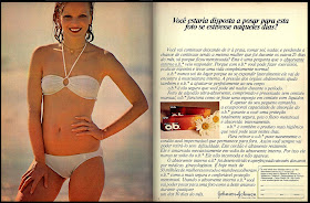  o.b. - Johnson & Johnson;  os anos 70; propaganda na década de 70; Brazil in the 70s, história anos 70; Oswaldo Hernandez;