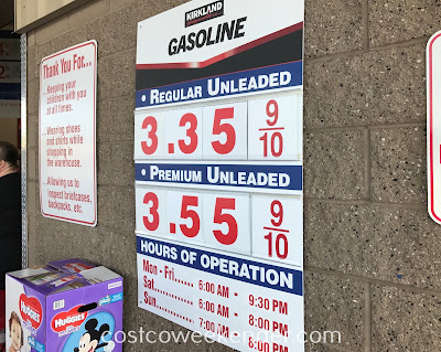 Costco gas for August 20, 2018 at Redwood City, CA