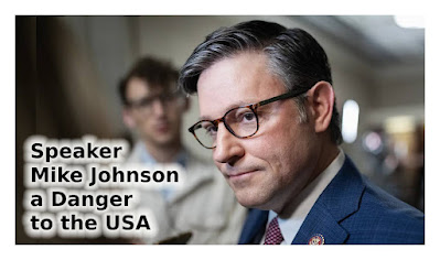 Who is Mike Johnson? Speaker of the House, Trumpanzee, Election Denier, Anti-Choice, Anti-Gay Rights, Climate Change Denier and Danger to the USA.