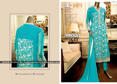 Junaid Jamshed Premium Embroidered Chiffon Collection 2015