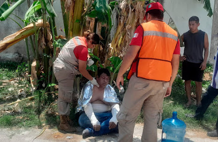 Un lesionado por explosión de tanque de gas en Playa del Carmen