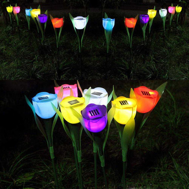 Flower garden lamp