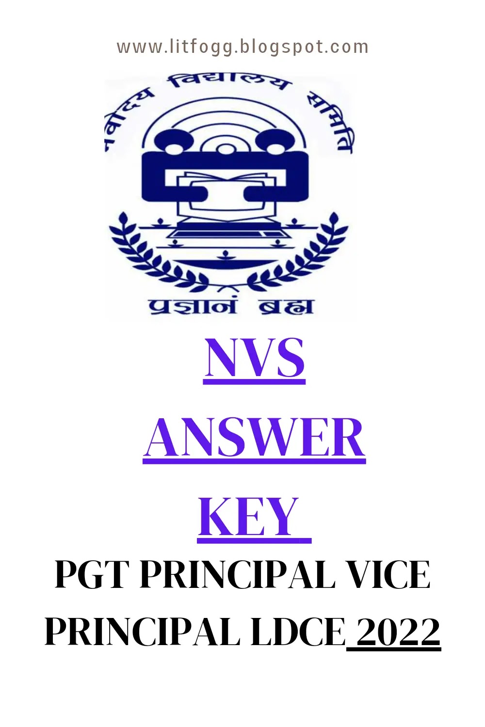 NVS PGT Answer Key