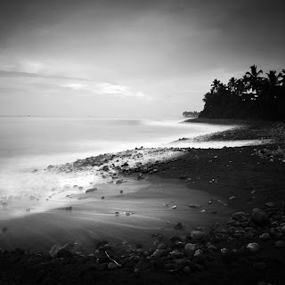 Beautiful black and white landscape in Indonesia